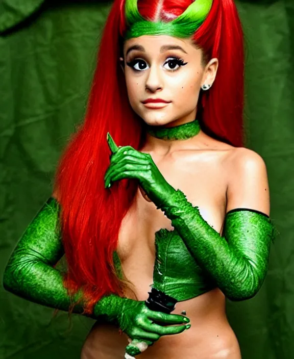 Image similar to ariana grande as poison ivy