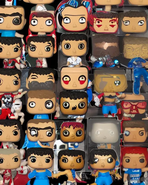 Image similar to Wrestler Funko Pop. Photographic, photography