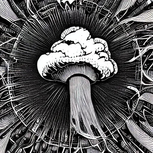 Image similar to 8 k capture scan of a mushroom cloud blooming into a peace sign, high textured, conceptual, intricate detailed photography, illustration sharp