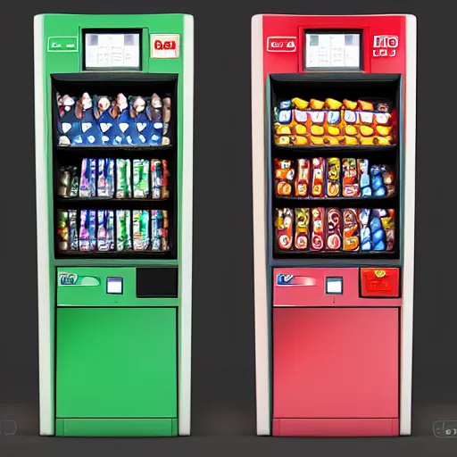 Image similar to concept art of a vending machine of emotion, emotion come with a cute packaging, realistic, octane render, unreal engine