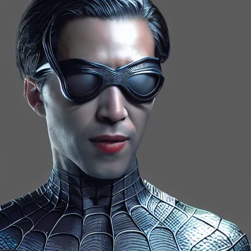 Image similar to Blend of Spiderman and Neo from Matrix, incredibly detailed, photorealistic, cinematic lighting, trending on artstation, 4k, hyperrealistic