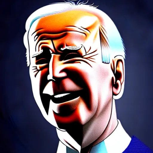 Image similar to closeup of Joe Biden with his tongue sticking out