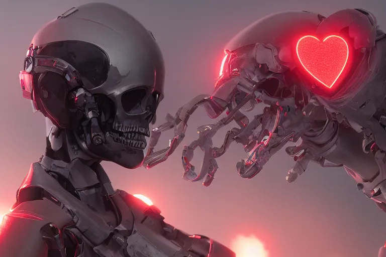 Prompt: love death + r ⬮ bots, ❤❌, girls, by netflix, symmetrical features, epic composition, artstation trending, cgsociety, octane render, unreal engine, 8 k hdr digital art, ultra hd, intricate, cinematic lighting, sense of awe