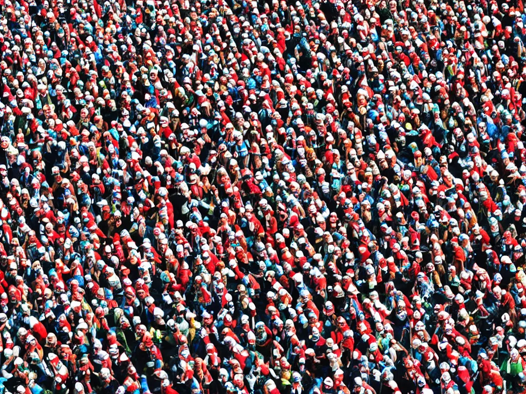 Prompt: Where's Waldo? digital photography