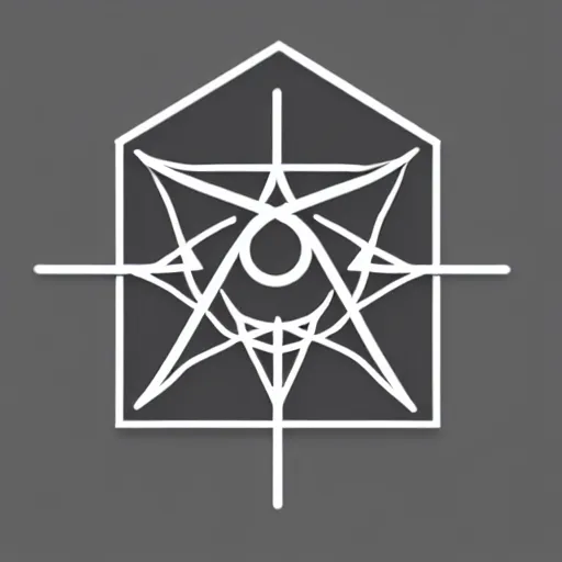 Image similar to simple alchemical emblem. simple digital illustration.