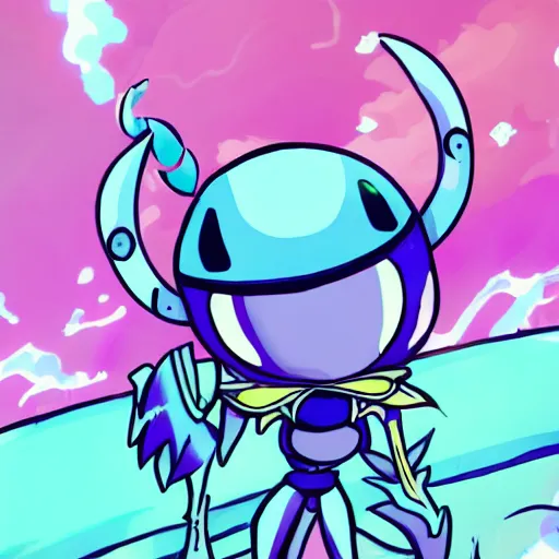 Image similar to hollow knight character, steven universe style, cartoonish