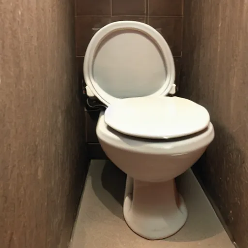 Prompt: toilet with brownies