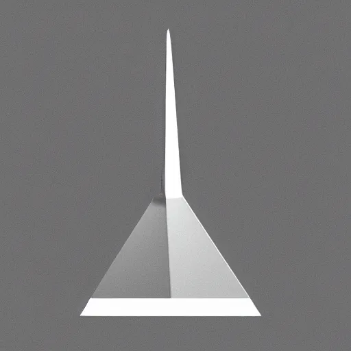 Prompt: 3 d illustration conical shape, with triangle