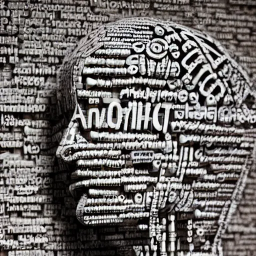 Image similar to intelligence emerging in large language model artificial intelligence. canon 5 d 5 0 mm lens. smooth papier - mache