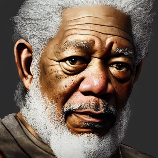 Image similar to morgan freeman starring as gandalf in lord of the rings, made by stanley artgerm lau, wlop, rossdraws, artstation, cgsociety, concept art, cgsociety, octane render, trending on artstation, artstationhd, artstationhq, unreal engine, 4 k, 8 k