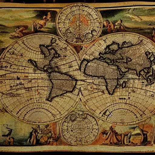 Image similar to “an ancient map showing the way to Sleepyland”