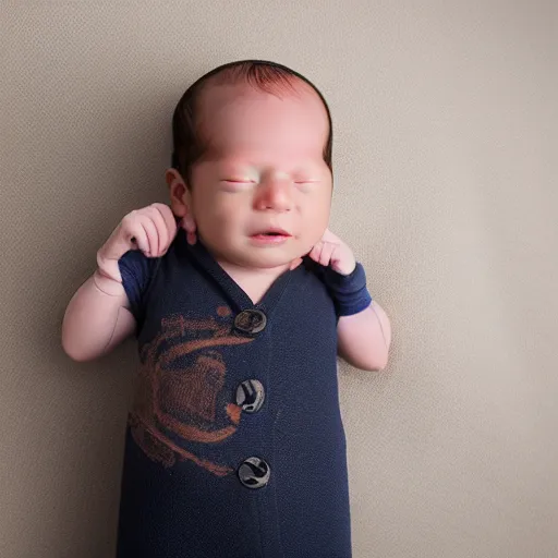 Image similar to new born kid on a white background standing