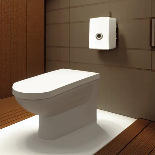 Image similar to still photo of a japanese toilet, highly detailed, photorealistic portrait, bright studio setting, studio lighting, crisp quality and light reflections, unreal engine 5 quality render