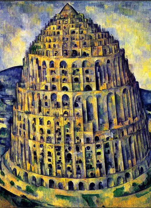 Image similar to the babel tower by paul cezanne