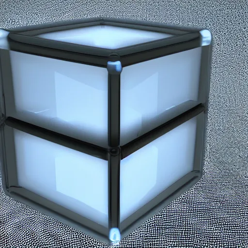 Image similar to a 3 d render of a transparent cube