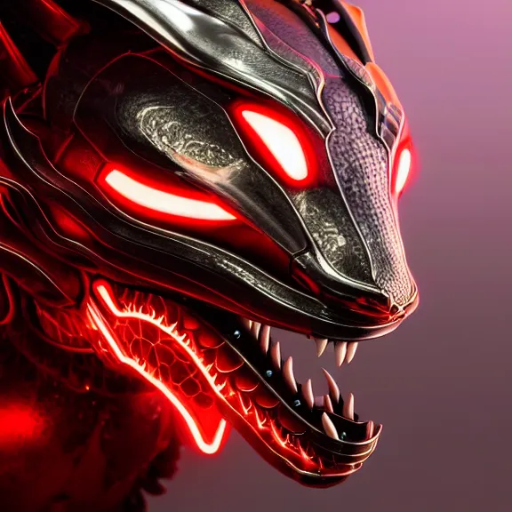 Image similar to close up headshot of a cute beautiful stunning anthropomorphic female robot dragon, with sleek silver metal armor, glowing OLED visor, facing the camera, looking at you, high quality dragon maw open and about to eat you, food pov, the open maw being highly detailed and soft, soft tongue, detailed esophagus, highly detailed digital art, furry art, anthro art, sci fi, warframe art, destiny art, high quality, 3D realistic, dragon mawshot, maw art, pov furry art, furry mawshot, macro art, dragon art, Furaffinity, Deviantart, Eka's Portal, G6