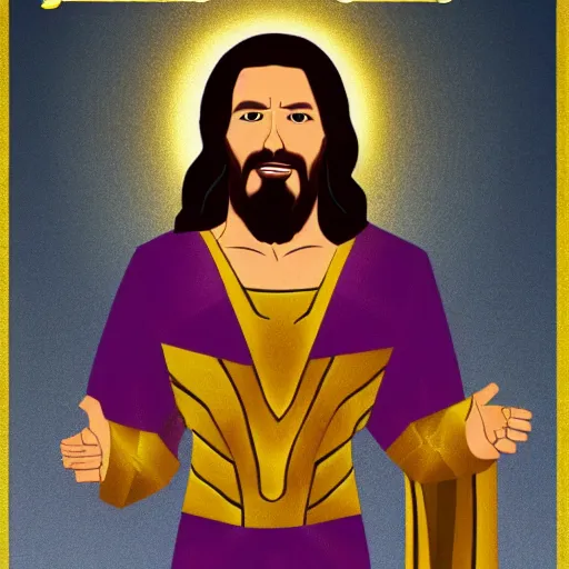 Prompt: jesus as thanos, greg danton