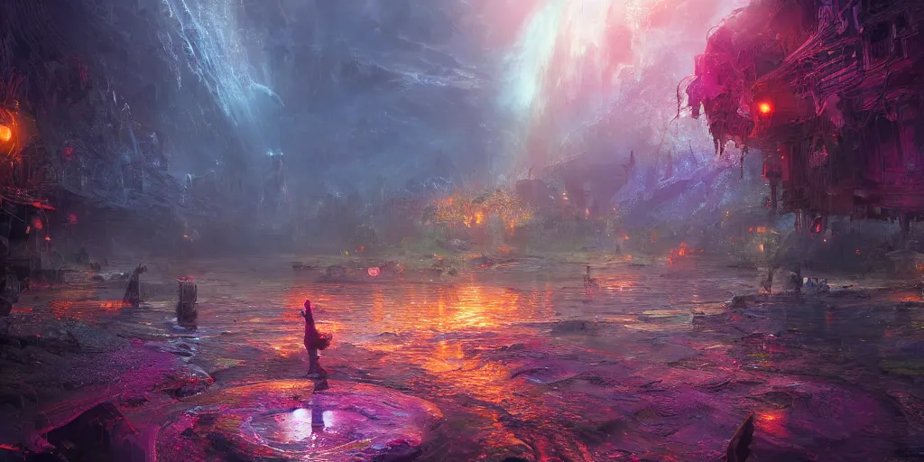 Image similar to and this will be the day - - this will be the day when all of god's children will be able to sing with new meaning : ultrafine highly detailed hyper colorful illustration, sharp focus, rozalski, craig mullins, federico pelat, unreal engine highly rendered, global illumination, radiant light, intricate and detailed environment