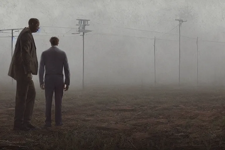 Prompt: scene true detective, from louisiana swamps, neon cross, voodoo, 8 k, hyper detailed, artwork by tim eitel