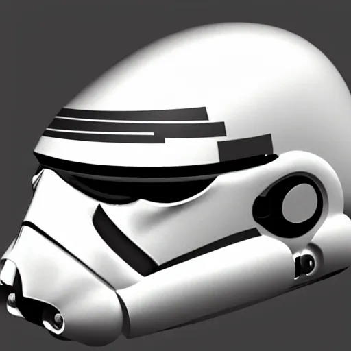 Image similar to 3 d render of star wars stormtrooper helmet made of bone