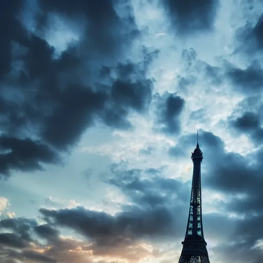 Prompt: epic paris, epic sky, cinematic light
