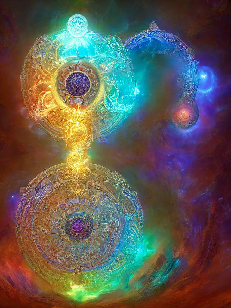 Image similar to a detailed depiction of the chakra energy fields spiraling fractal sacred geometry surrounding a beautiful goddesses, by justin gerard and craig mullins, 3 d, cinema 4 d render, trending on artstation, 8 k