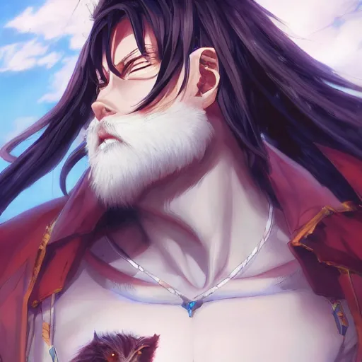 Prompt: anime portrait of Kaidou King of Beasts as an anime antagonist by Stanley Artgerm Lau, WLOP, Rossdraws, James Jean, Andrei Riabovitchev, Marc Simonetti, and Sakimichan, trending on artstation