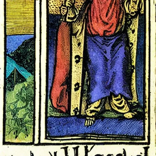 Prompt: 16th century tarot card