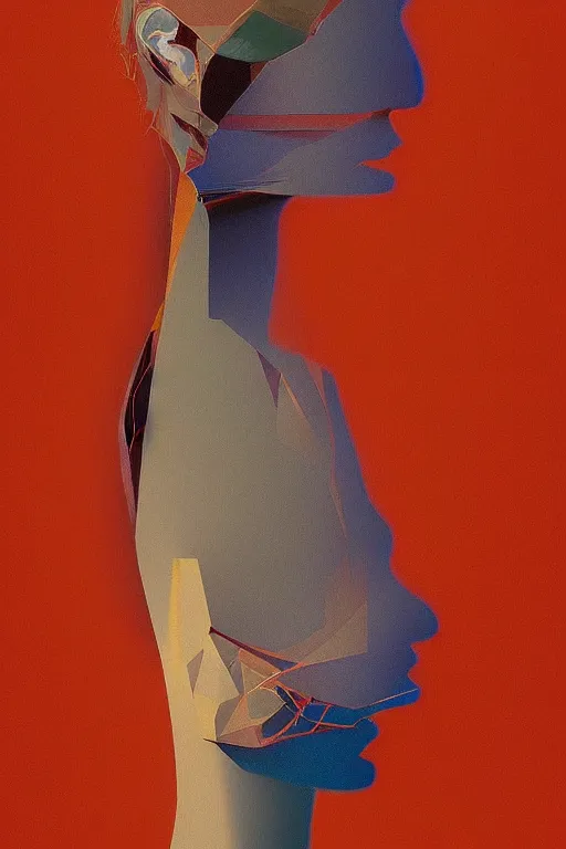 Image similar to woman wearing oculus and digital glitch head edward hopper and james gilleard, zdzislaw beksisnski, higly detailed
