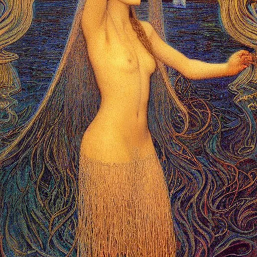 Image similar to princess by Jean Delville