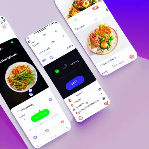 Image similar to Extremely detailed layout of home screen of a food delivery app, made by professional product designer, figma mockup, award winning design, final version