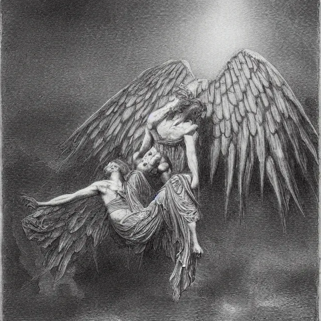 Lucifer Fallen Angel Drawing Artwork Illustration Stock Illustration  692121649 | Shutterstock