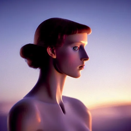 Prompt: photographic portrait of a stunningly beautiful renaissance female replicant android robot in soft dreamy light at sunset, contemporary fashion shoot, by edward robert hughes, annie leibovitz and steve mccurry, david lazar, jimmy nelsson, breathtaking, 8 k resolution, extremely detailed, beautiful, establishing shot, artistic, hyperrealistic, beautiful face, octane render