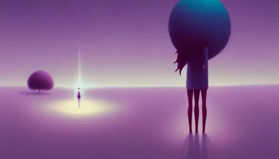 Image similar to girlfriend alone, lost in a beautiful artwork by christopher balaskas, vivid, detailed, masterpiece