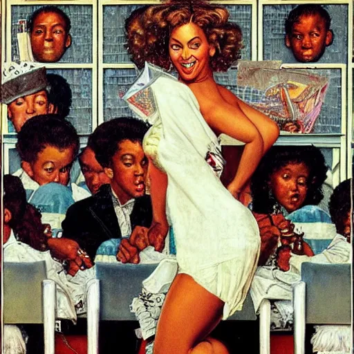 Image similar to beyonce by norman rockwell