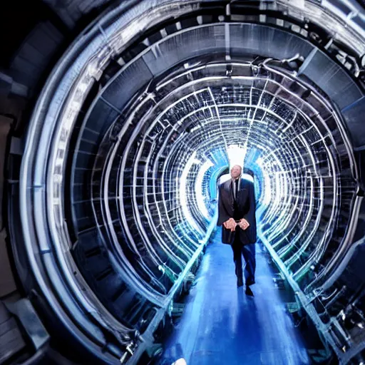 Image similar to of Demons an Joe BIDEN crawling out of The Large Hadron Collider at cern 4k extremely highquality