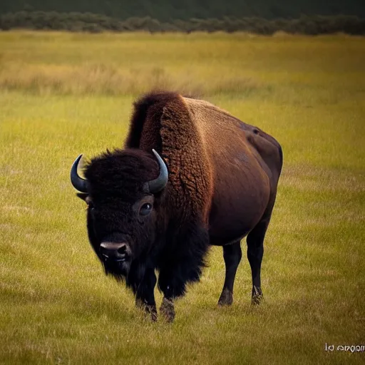 Prompt: bison, photography