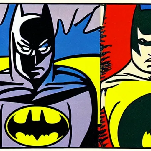 Prompt: batman by roy lichtenstein