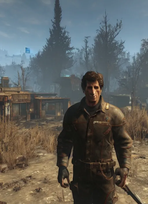 Image similar to Todd Howard in Fallout 4, gameplay, 8k, HD