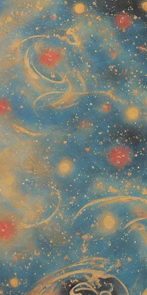 Prompt: oriental painting of the galaxy, detailed, refined, high quality, modern