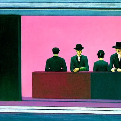 Image similar to Pink Floyd by Edward hopper