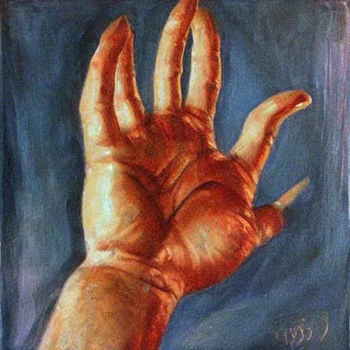 Prompt: the hand of god