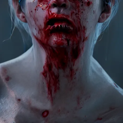 Image similar to Portrait of a Zombie woman, concept art, ultra realism, photo realistic, cgsociety, octane render, artstationHD, artstationHQ, unreal engine, 4k, 8k