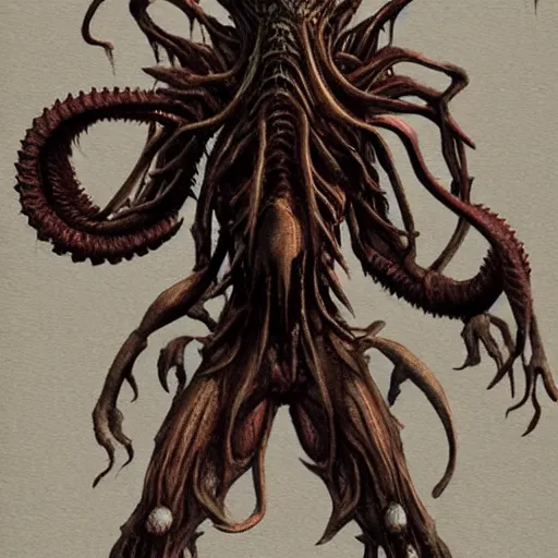 cthulu titan full body creature horror concept art | Stable Diffusion ...