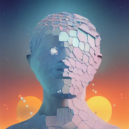 Image similar to Petros Afshar, minimalistic, hyperrealistic surrealism, award winning masterpiece with incredible details, epic stunning, infinity pool mirrors, a surreal vaporwave liminal space with mirrors, highly detailed, trending on ArtStation, artgerm and greg rutkowski and alphonse mucha, daily deviation, IAMAG, broken giant marble head statue ruins, nightscape, milkyway