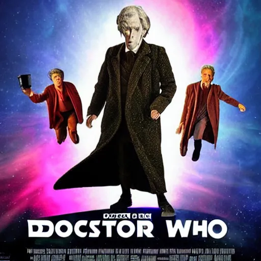 Prompt: Doctor Who poster created by Terry Gilliam