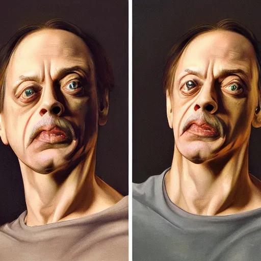 Image similar to Steve buscemi is a spoon, full_body!!, Big kitchen, highly_detailed!!, Highly_detailed_face!!!, artstation, concept art, sharp focus, illustration, art by Leonardo da Vinci and Michelangelo and Botticelli