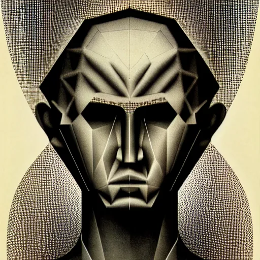 Image similar to airbrush and isograph polish poster conceptual figurative post - morden monumental portrait made by escher and giger, highly conceptual figurative art, intricate detailed illustration, illustration sharp geometrical detail, vector sharp graphic, controversial poster art, polish poster art