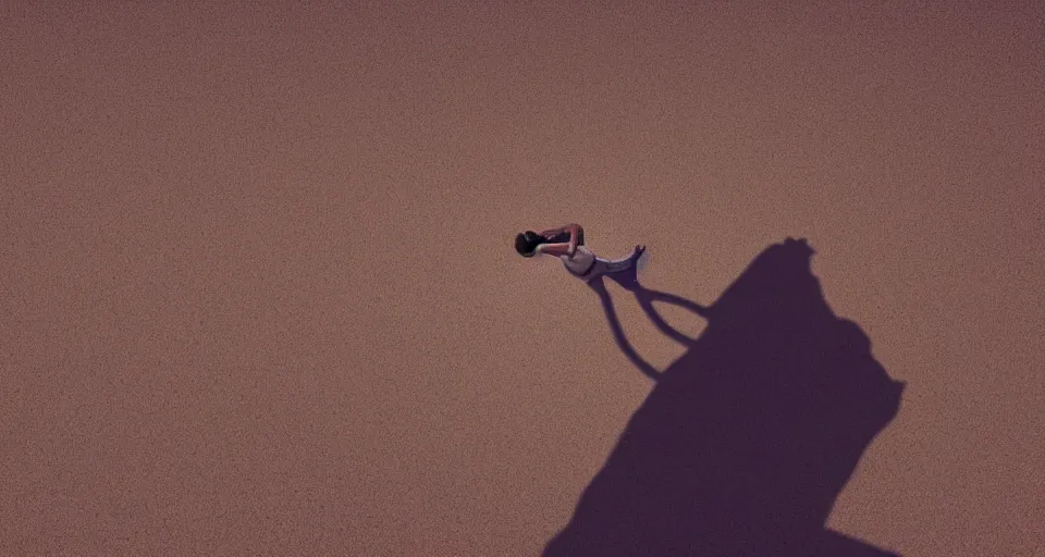 Image similar to a lonely necromancer kneeling on the sand of a mercyless desert, flickering air, hot sun from above, clouds in the sky, the feeling of dread and existential terror, style of magic artwork, octane render, unreal engine, 8k high definition