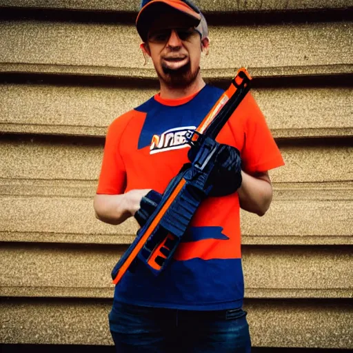 Image similar to nerf logo